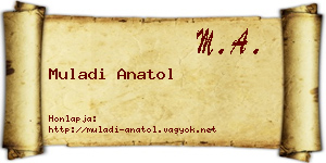 Muladi Anatol névjegykártya